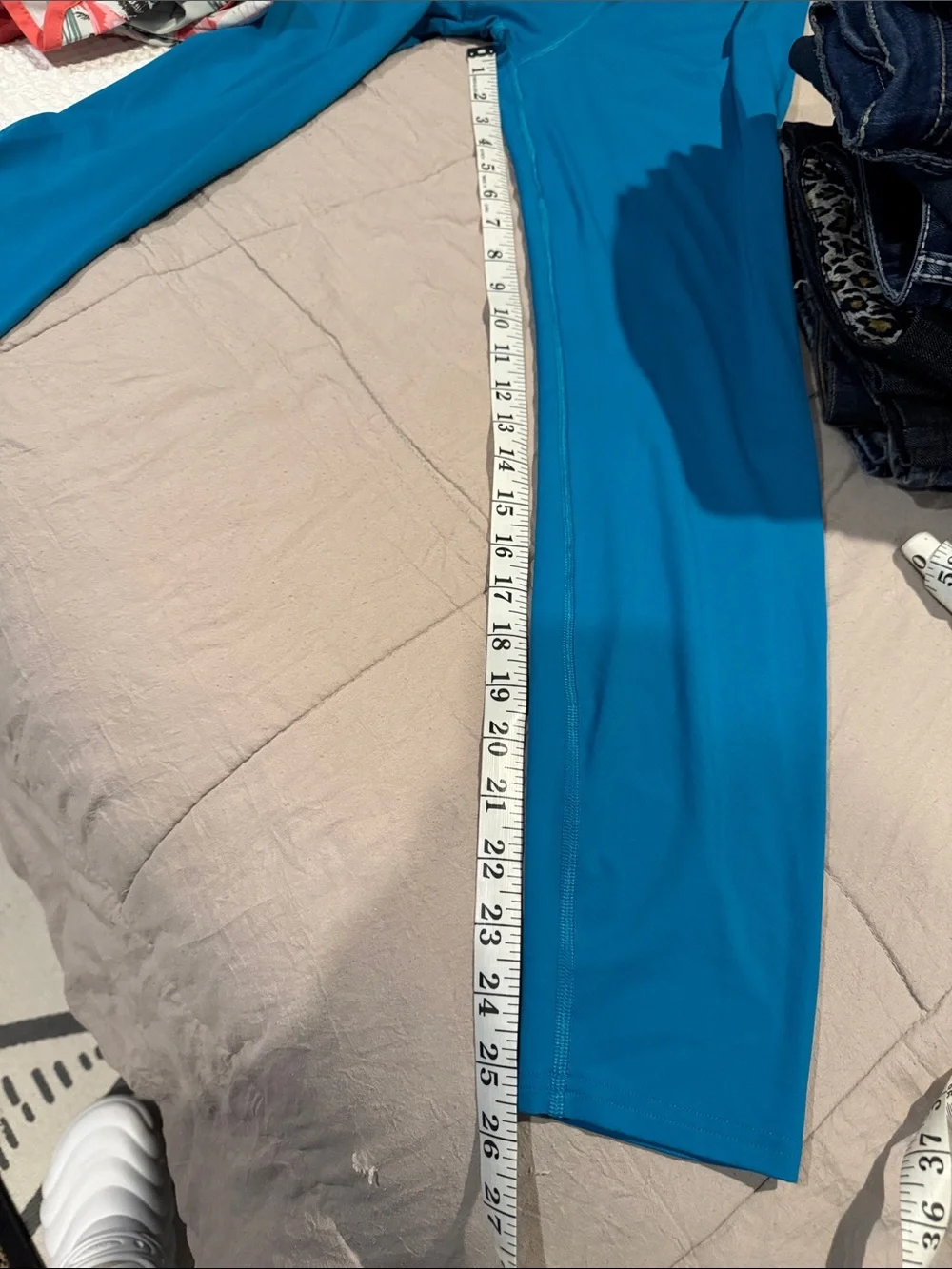 Gymshark Element Baselayer Leggings in a blue colorway.